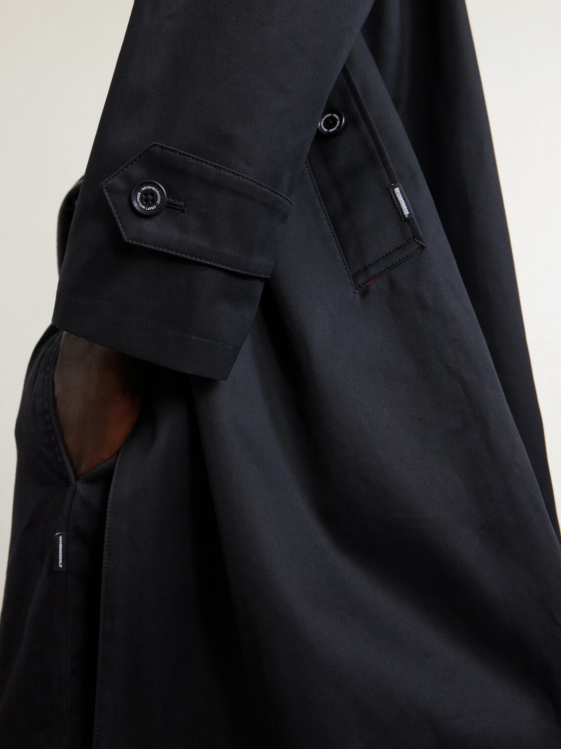 Neighborhood - Balcollar Cotton-Gabardine Trench Coat - Black