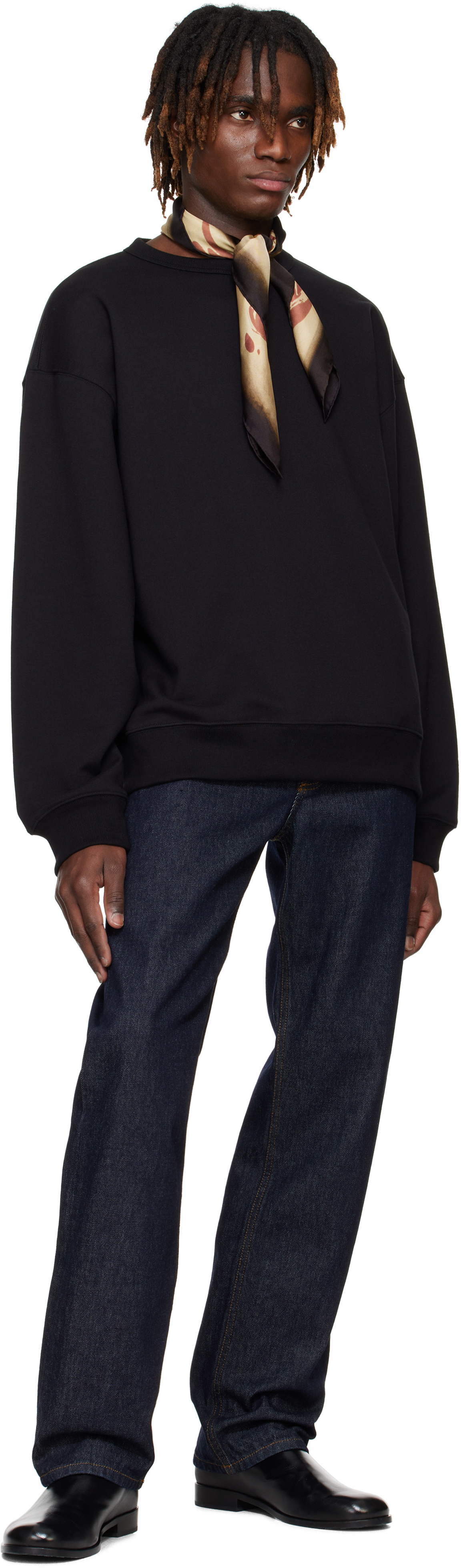 Dries Van Noten Navy Half Sleeve main image 1