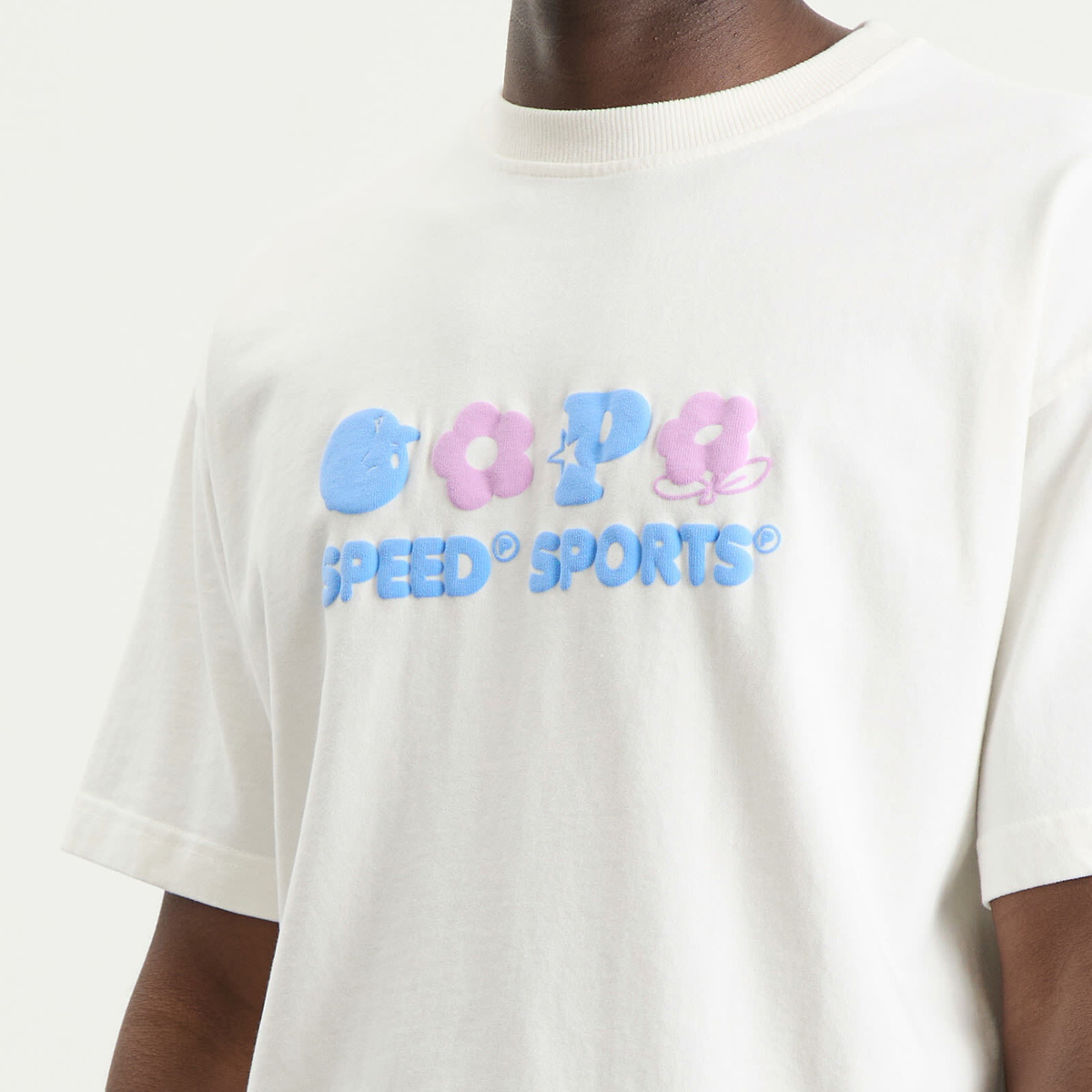 Pawa Speed Sports Men's Multi Monogram T-Shirt in Cream