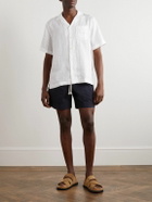 La Paz - Straight-Leg Cotton-Canvas Drawstring Shorts - Blue