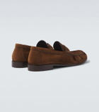 Saint Laurent Le Loafer Cassandre suede penny loafers