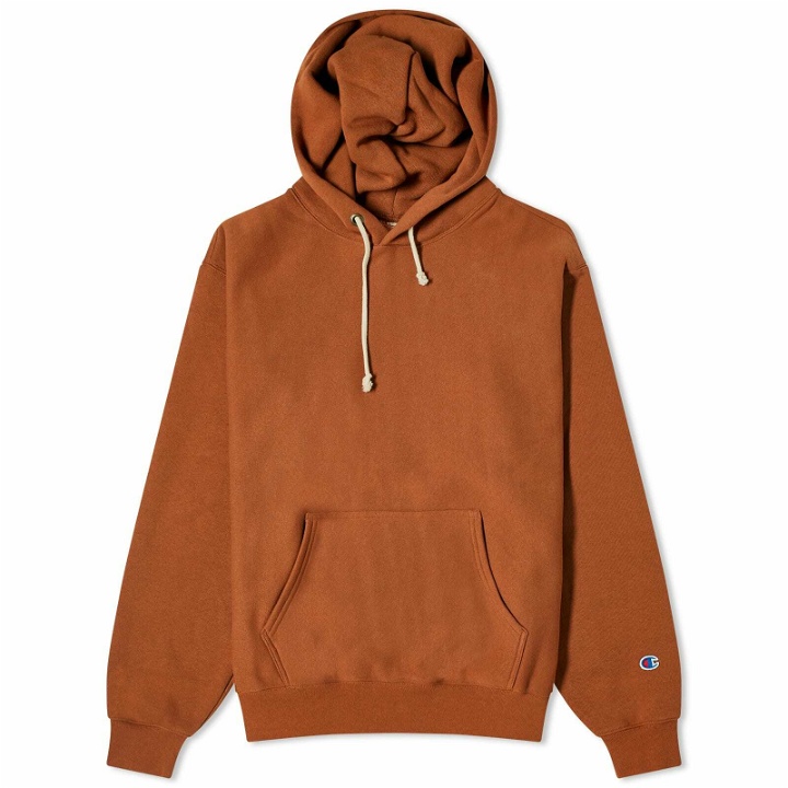 Photo: Champion Reverse Weave Men's Classic Hoody in Brown