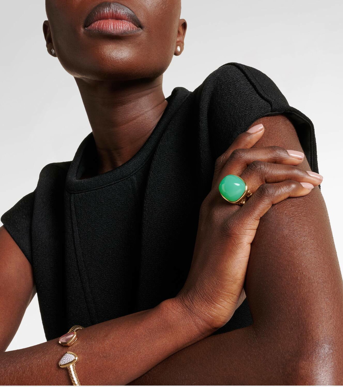 Marina B Tigella 18kt gold ring with chrysoprase
