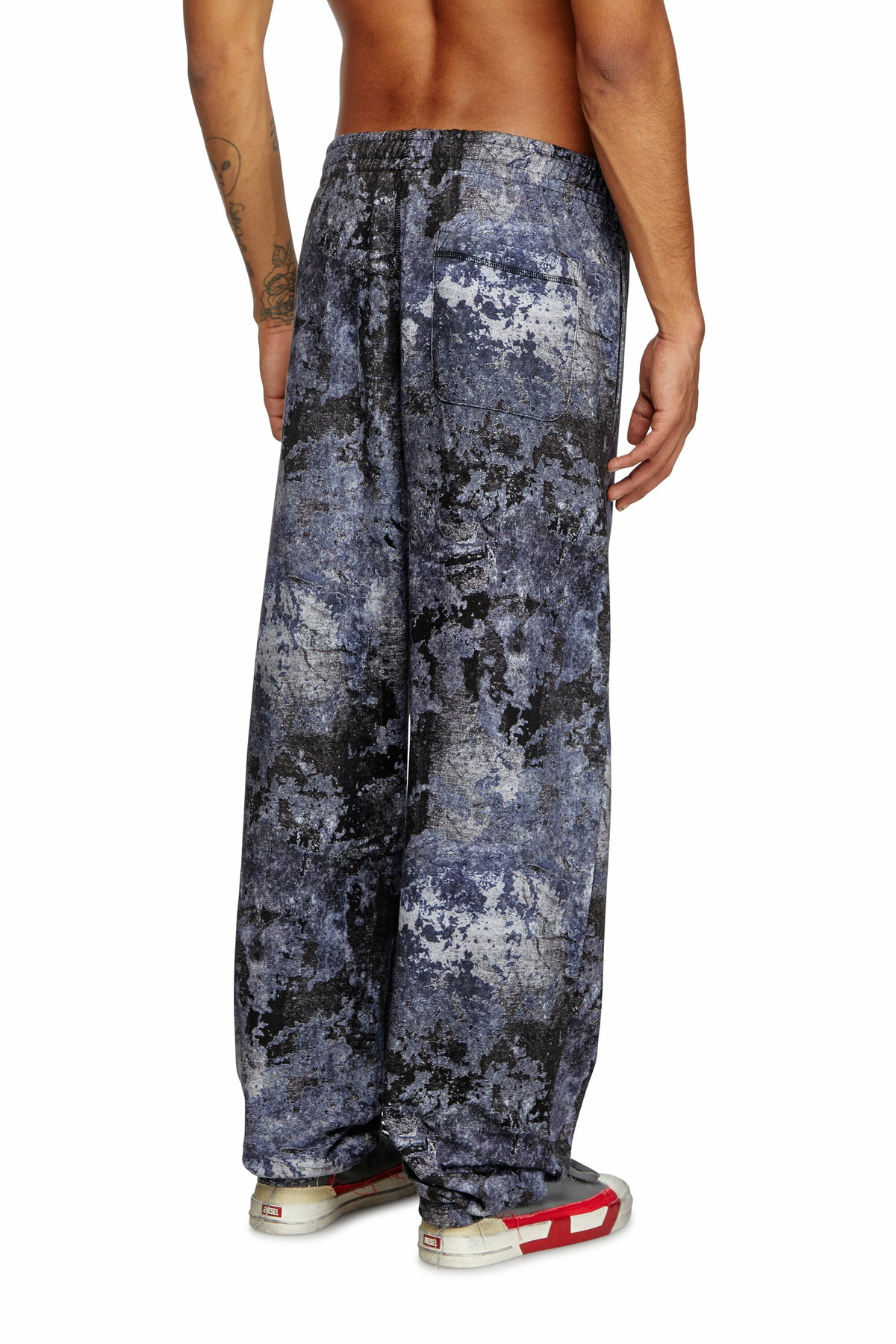 Diesel Sweatpants with marble wash treatment - Pants Mens in Blue