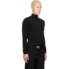 Marine Serre Black Moon Logo Knit Turtleneck