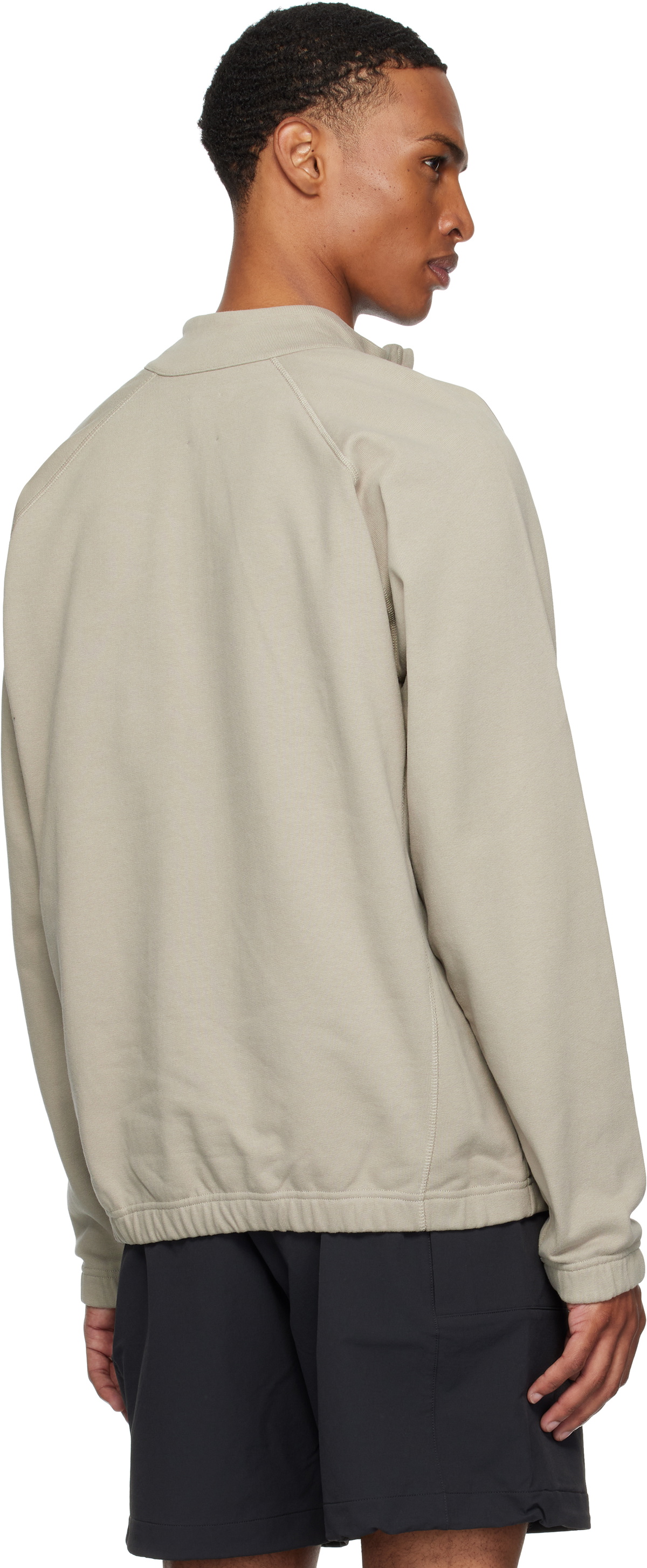 ROA Gray Heavy Half Zip Sweatshirt