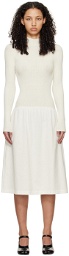 MM6 Maison Margiela White Paneled Midi Dress