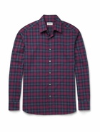 Brioni - Slim-Fit Checked Cotton Shirt - Blue