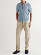 TOM FORD - Slim-Fit Cotton-Blend Piqué Polo Shirt - Blue