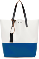 Marni White & Blue Tribeca Tote