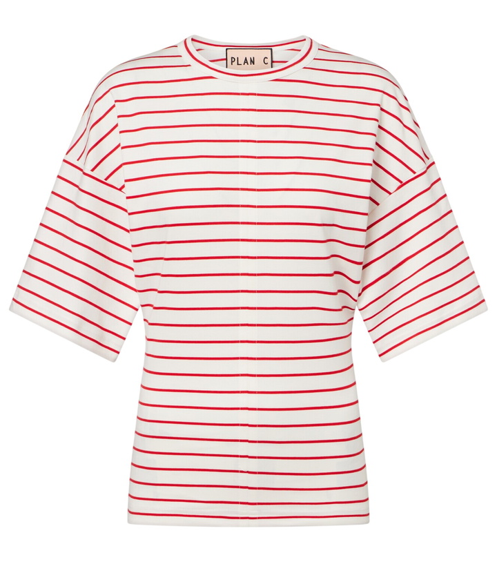 Photo: Plan C Striped cotton jersey T-shirt