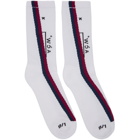 A-Cold-Wall* White Diagonal Stripe Socks