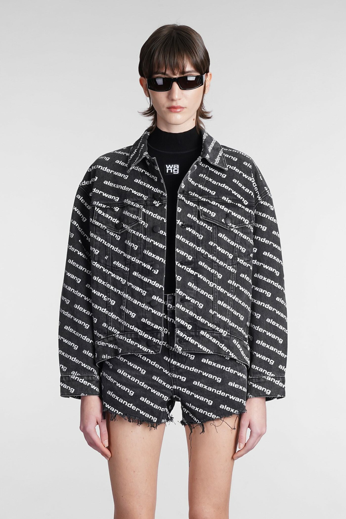 Alexander Wang All Over Logo Jacket Alexander Wang