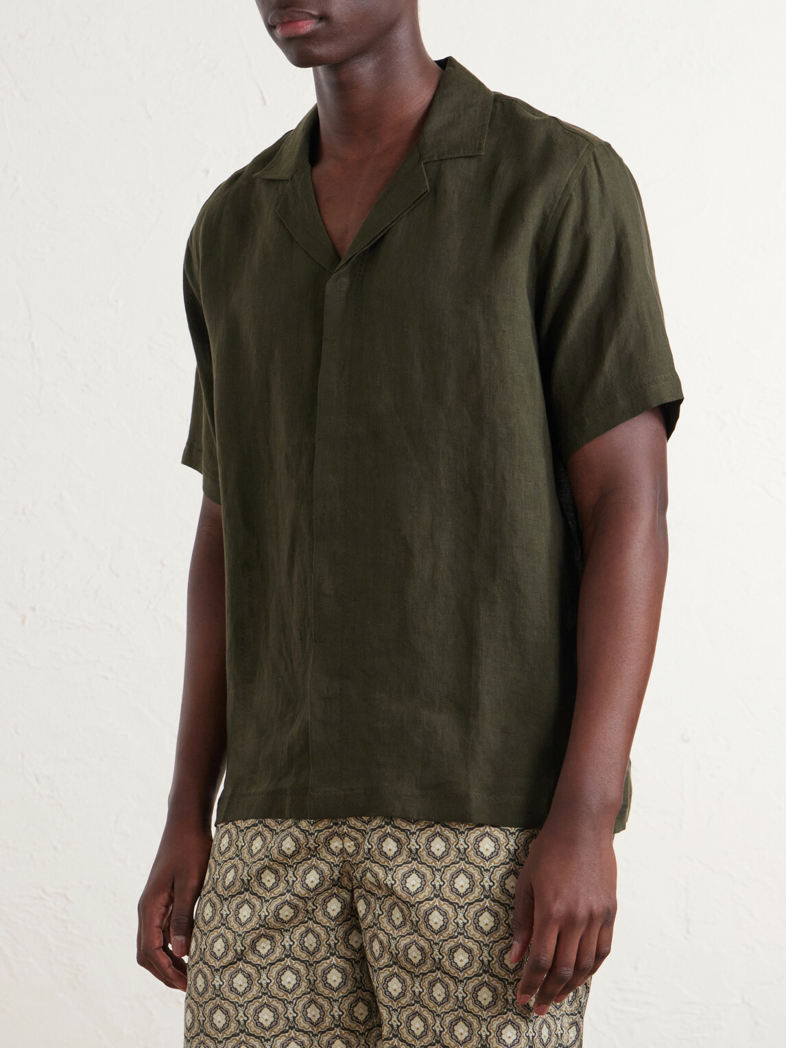 Orlebar Brown - Maitan II Camp-Collar Linen Shirt - Green