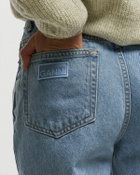 Ganni Rigid Denim Misy Cropped Blue Jeans