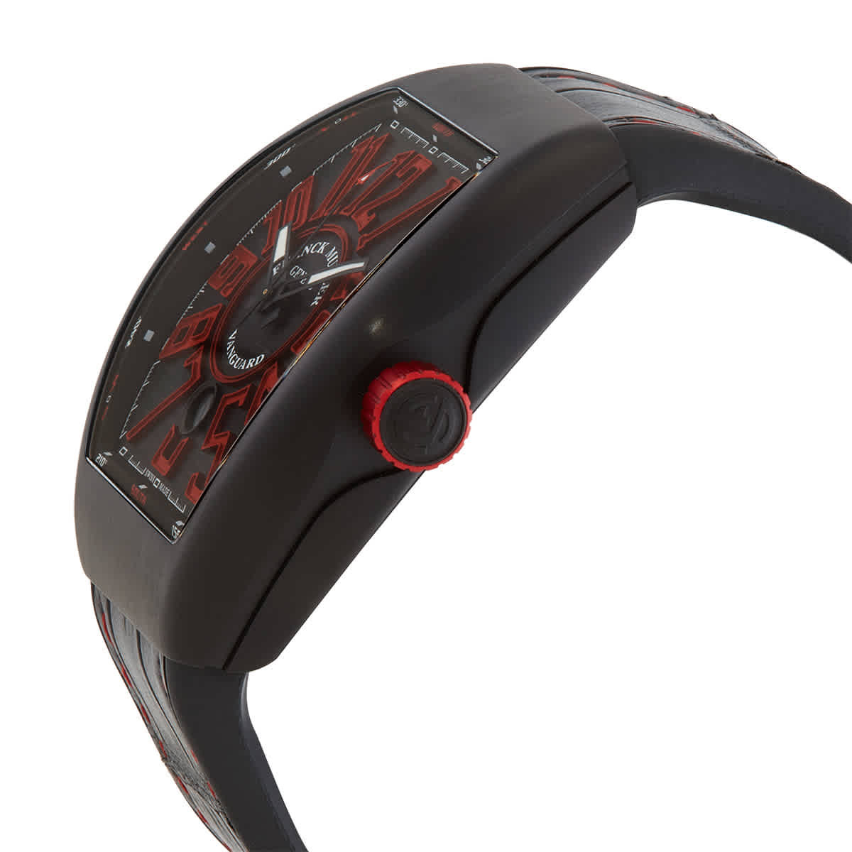 Franck Muller Vanguard Automatic Black Dial Mens Watch 45SCBLKBLKRED-1