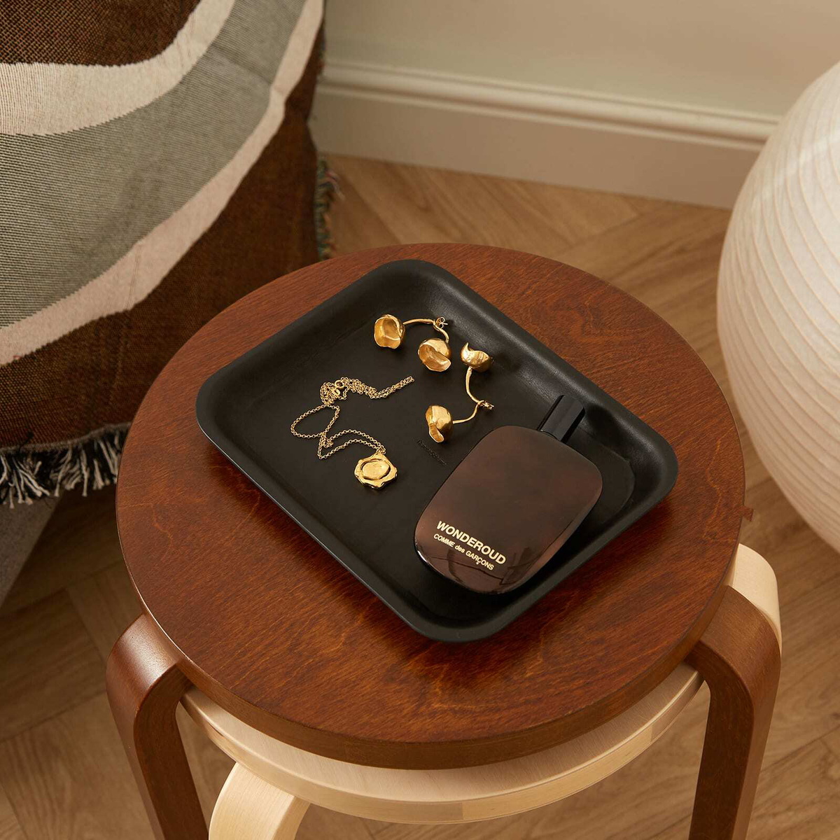 Hender Scheme Leather Tray - Medium in Black 