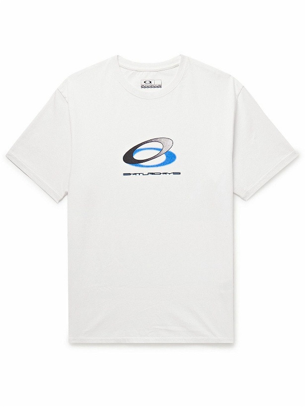 Photo: Saturdays NYC - Oakley Logo-Print Cotton-Jersey T-Shirt - White