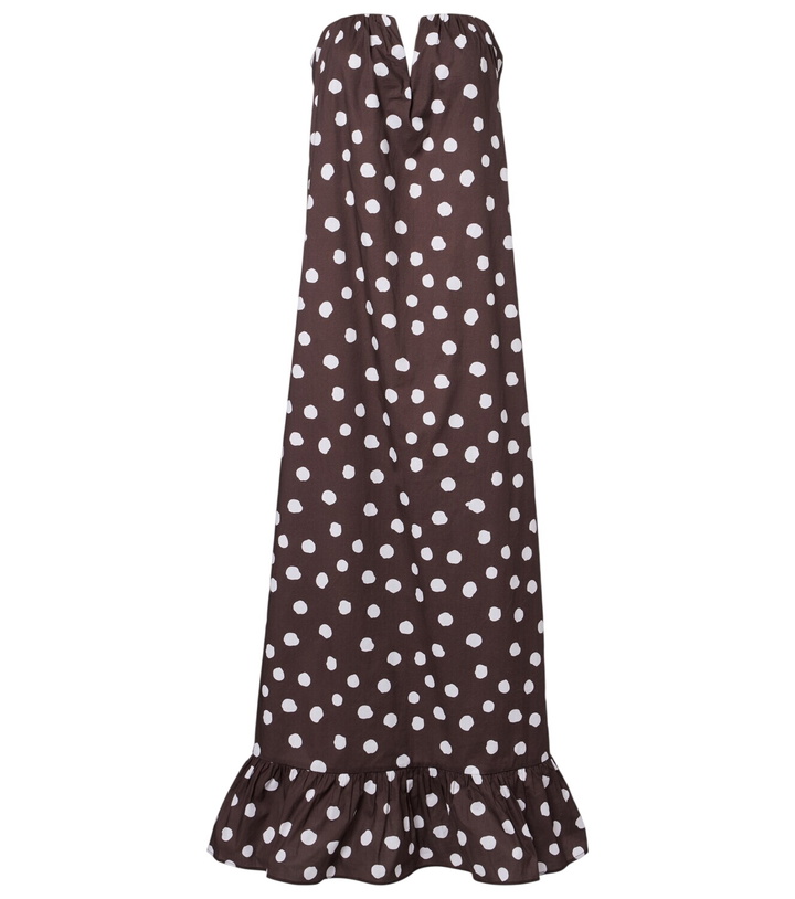Photo: Adriana Degreas Polka-dot cotton-blend maxi dress