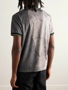 DIME - Logo-Detailed Printed Mesh Polo Shirt - Gray