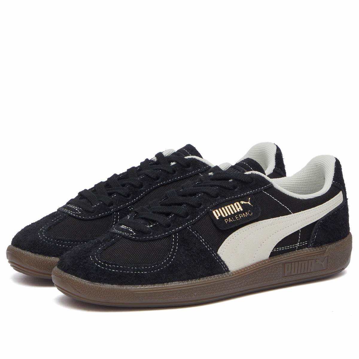 【PUMA 】Palermo vintage Black: Ivory Puma Palermo Vintage Black Frosted Ivory Men's - 396841-04 - US