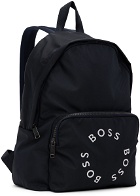 BOSS Navy Circular Logo Backpack