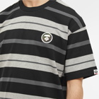Men's AAPE Badge Stripe T-Shirt in Black
