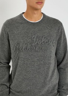 Dolce & Gabbana Logo-appliquéd Wool Sweatshirt Anthracite