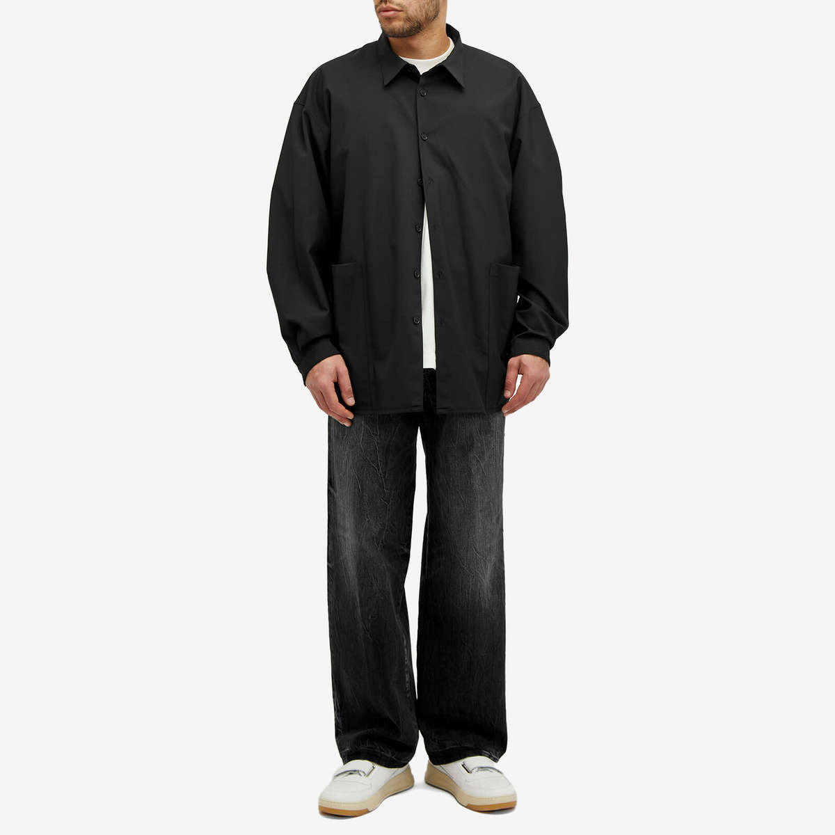 Nahmias Men's Baggy Jeans in Charcoal Wash