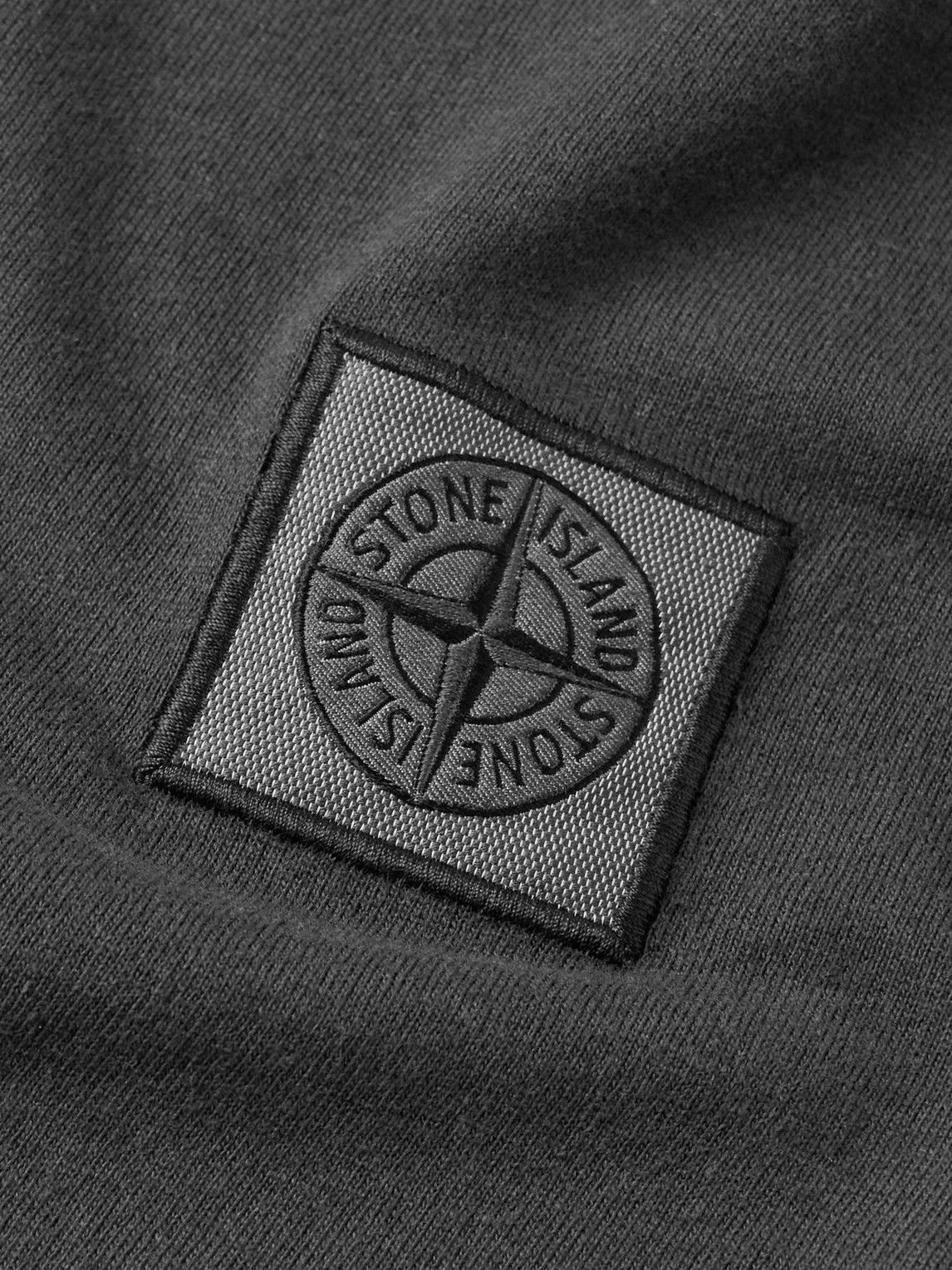 Stone Island - Logo-Appliquéd Cotton-Jersey T-Shirt - Gray Stone Island