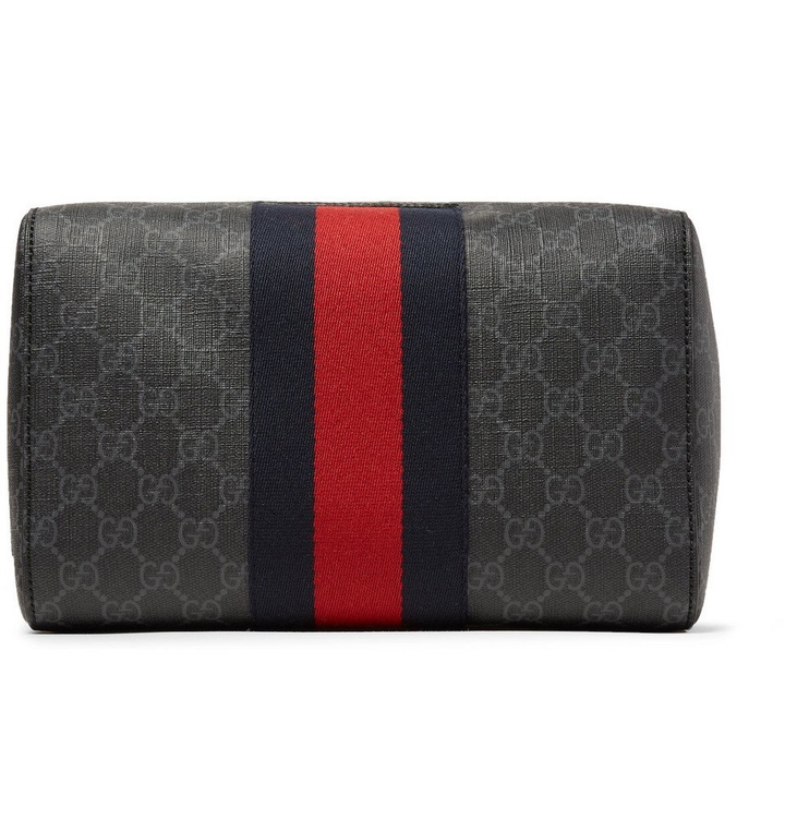 Photo: Gucci - Monogrammed Coated-Canvas Wash Bag - Men - Black