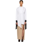 JW Anderson White Contrast Cuffs Blouse