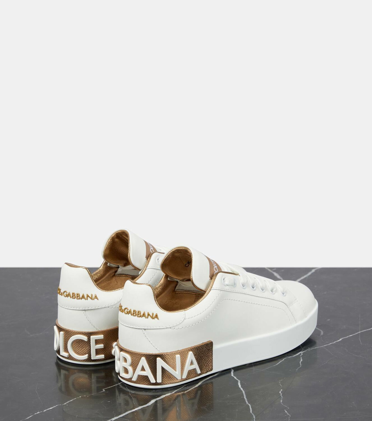 【DOLCE&GABBANA】Portofino レオパード スニーカー Dolce&Gabbana Portofino Cherry Leopard Low-Top Sneakers