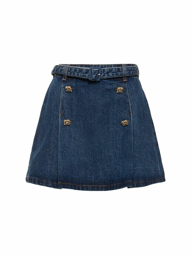 Photo: SELF-PORTRAIT Denim Mini Skirt