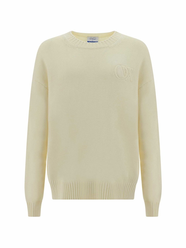 Photo: Off-White Sweater With Embossed Diagonal Motif