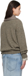 Bless Brown Waterfall Har Sweater