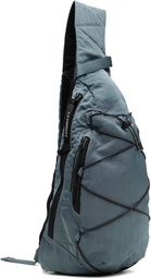 C.P. Company Blue Nylon B Crossbody Backpack