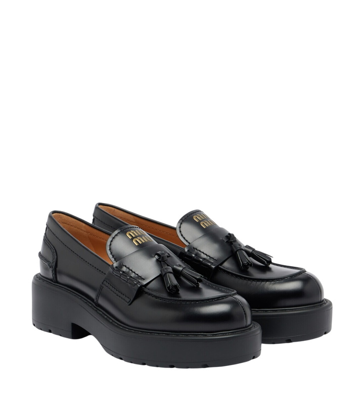 Photo: Miu Miu Leather platform loafers