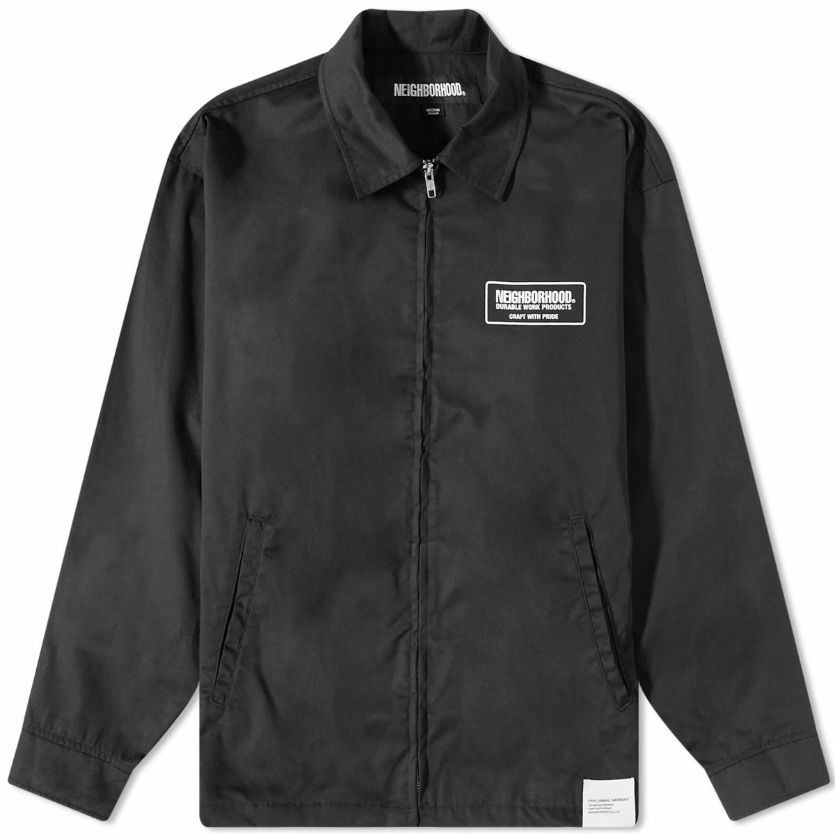 Neighborhood Men's Zip Work Jacket in Black Neighborhood