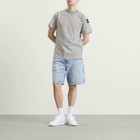 Adidas Men's No Wash Logo T-Shirt in Medium Grey Heather