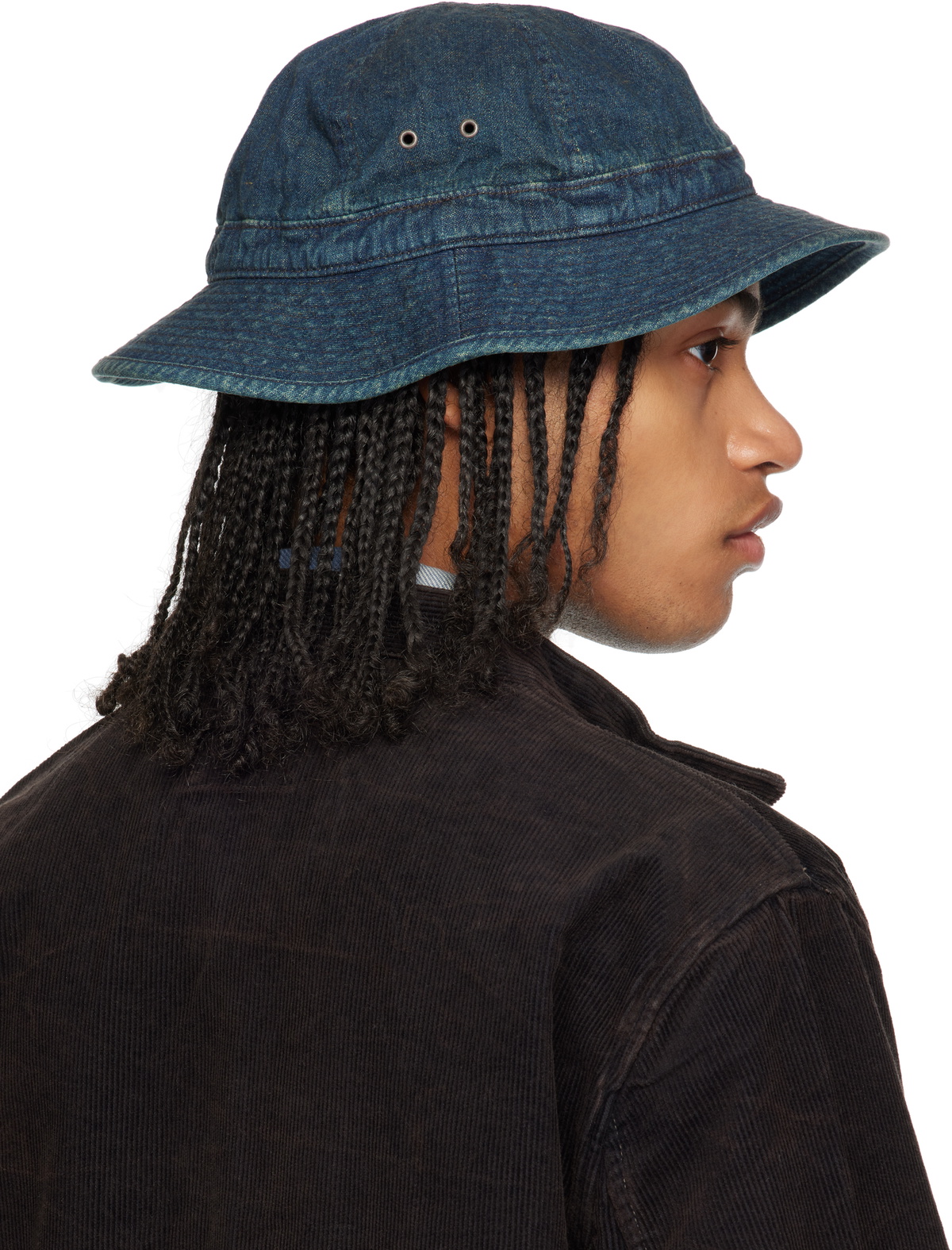 帽子 PALACE NEEDLES DENIM BUCKET HAT INDIGO PALACE x NEEDLES Denim Bucket Hat Indigo