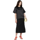TOTEME Black Duchess Satin T-shirt