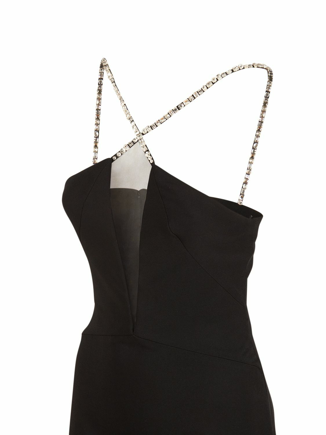 AZZARO Stretch Viscose Crepe Halter Neck Dress