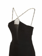 AZZARO Stretch Viscose Crepe Halter Neck Dress