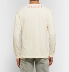 Gucci - Printed Cotton-Jersey T-Shirt - Men - Cream