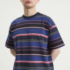 BEAMS Men's Multi Stripe T-Shirt in Navy