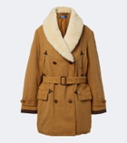 Polo Ralph Lauren Shearling-trimmed cotton coat