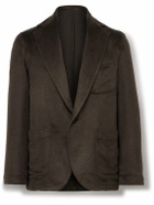 Stòffa - Unstructured Brushed-Silk Blazer - Brown