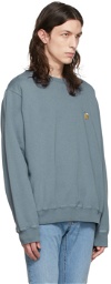 Nudie Jeans Blue Lasse Pina Colada 50s Sweatshirt