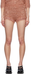 Simone Rocha Pink Tinsel Knit Shorts